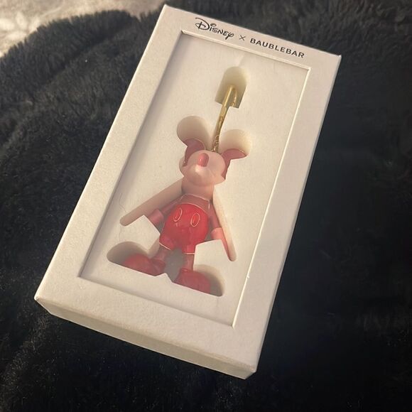 Disney x baublebar Mickey Mouse pink/red colorblock Bag Charm/keychain - Picture 6 of 7